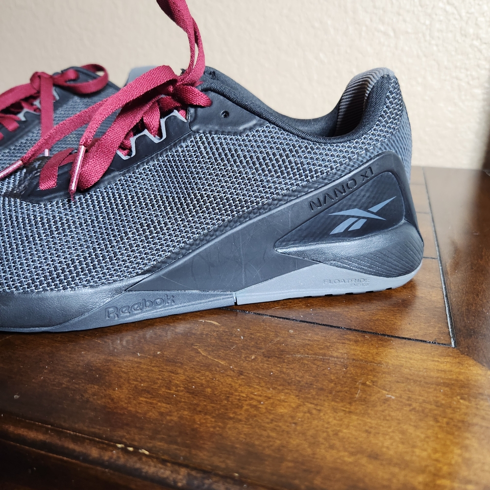 Reebok Men's 8 1/2 Nano X1 Blank And Gray and Red Athletic Shoes - Picture 11 of 11